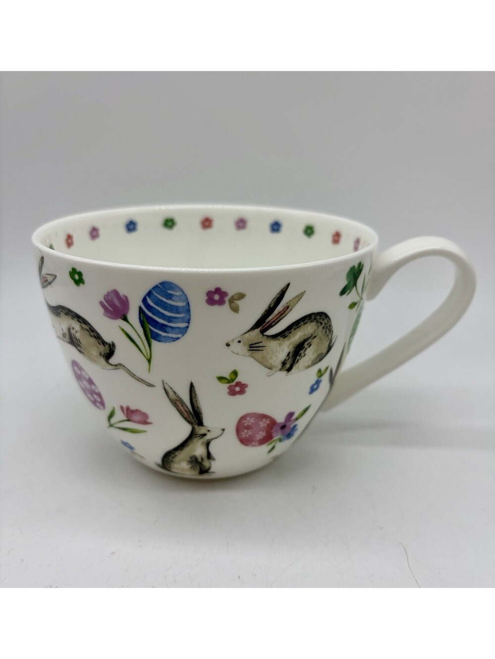 PORTOBELLO By Design Bone China Coffee Cup Mug Easter Bunny Egg Spring Rabbits